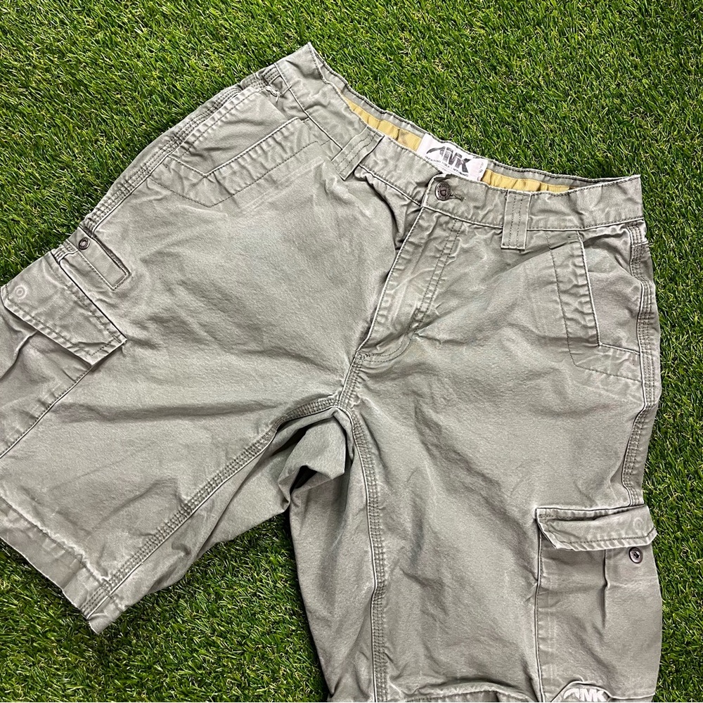 JACKSON‎ Gray Cargo Shorts Knee-Length Cotton